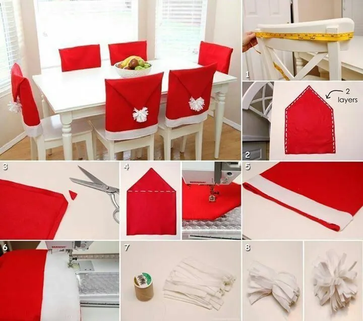 Para decorar las sillas en navidad. . | Navidad | Pinterest