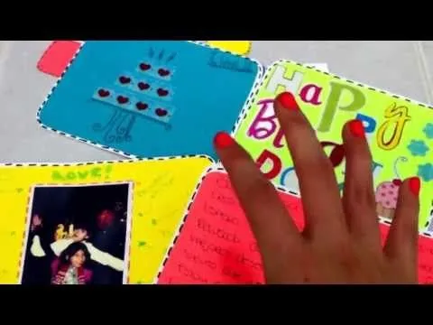 Como decorar una tarjeta de cumpleaños Sencilla ♥ REGALO PARA MI ... Como decorar una tarjeta de cumpleaños Sencilla ♥ REGALO PARA MI ...