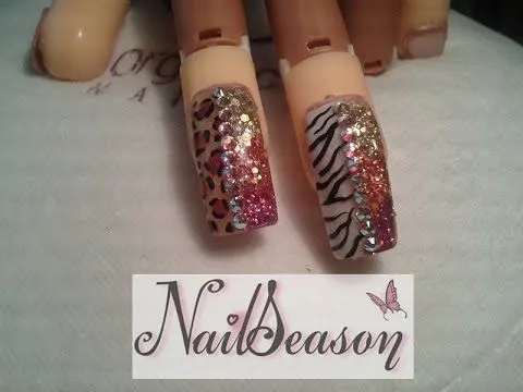 como decorar uñas animal print / tutorial como hacer uñas ...