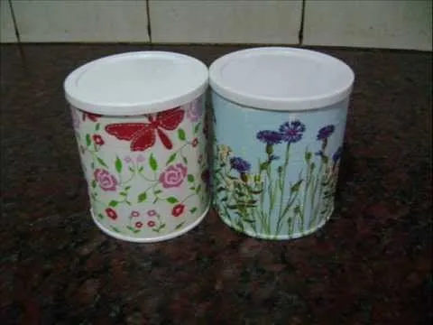 Decoupage Latas - YouTube