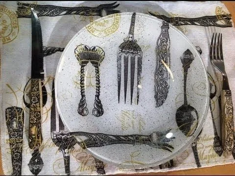 Como hacer decoupage sobre vidrio - YouTube Como hacer decoupage sobre vidrio - YouTube