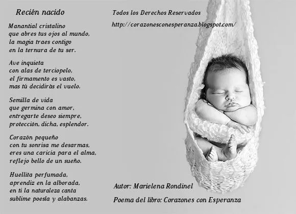 Dedicatoria de bebé recien nacido - Imagui