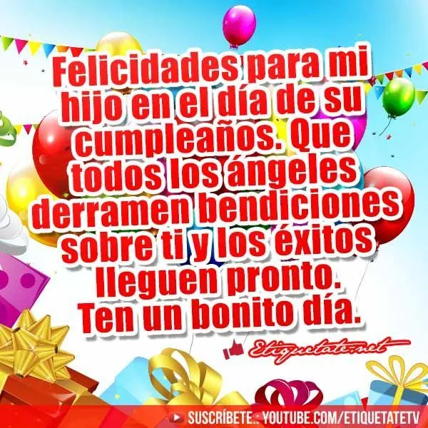 Dedicatorias para el Cumpleaños de tu Hijo VER EN ...