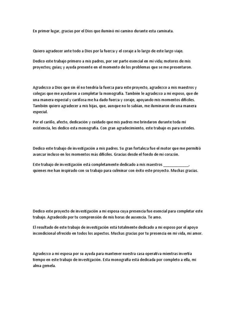 En Primer Lugar Dedicatorias | PDF | Amor