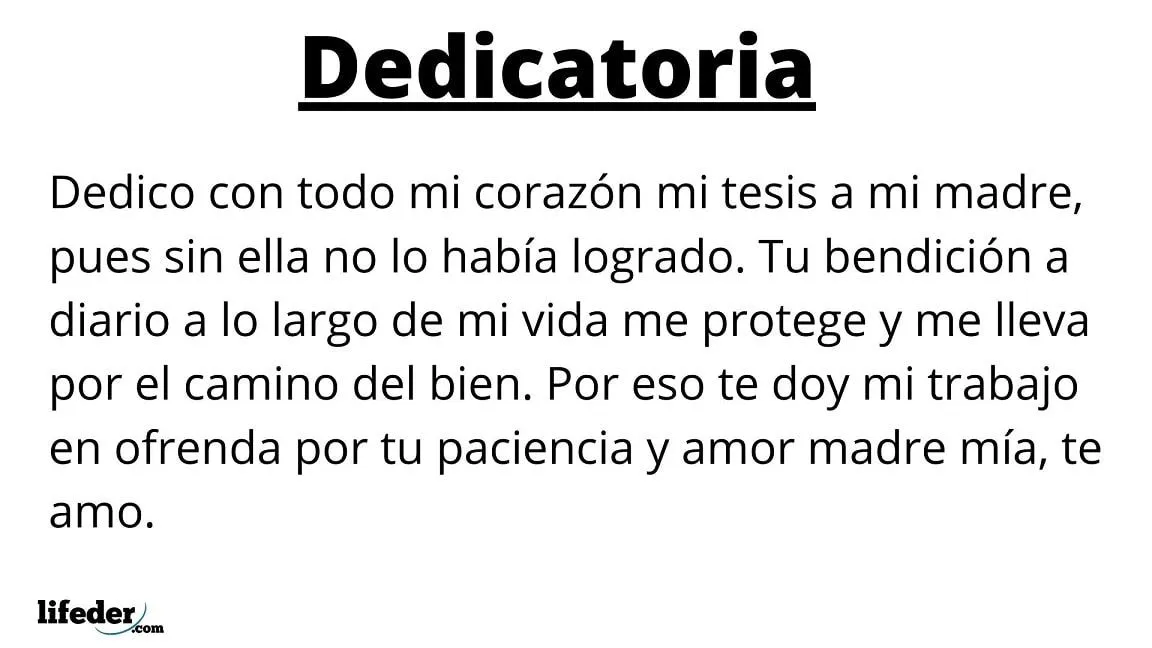 Dedicatorias para tesis: tipos y ejemplos
