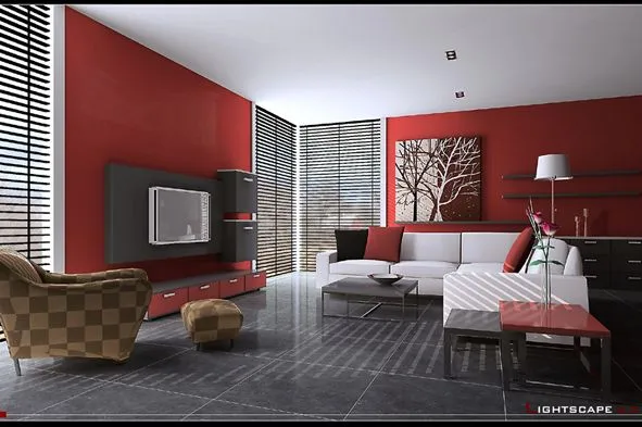 Dedo de la moda que viven modelo de sala de 3D Model Download,Free ...