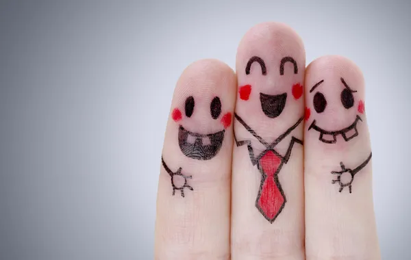 dedos con carita feliz — Foto stock © didecs #49256483