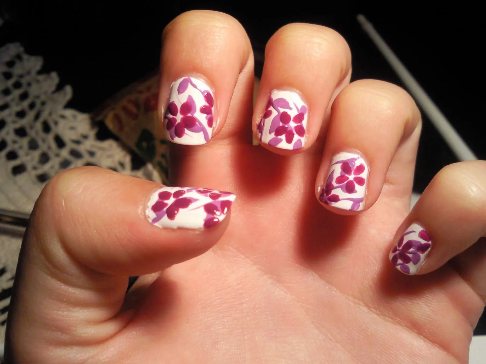 Dedos con Estilo: Estampado de flores moradas / Purple flowers ...