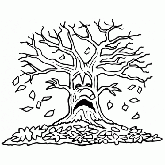Dibujo de Árbol triste. Dibujo para colorear de Árbol triste ... Dibujo de Árbol triste. Dibujo para colorear de Árbol triste ...