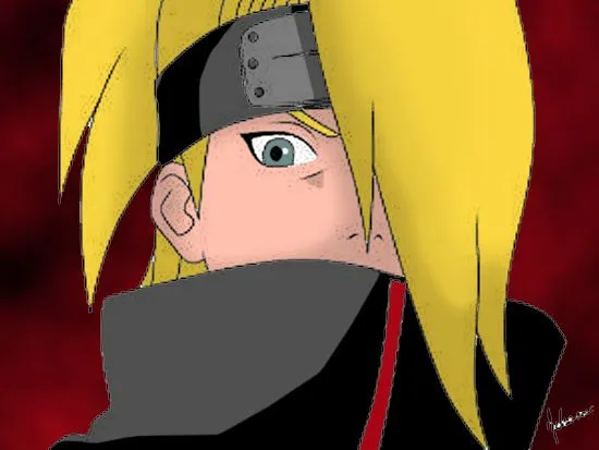 Deidara iluminated by Saamy-antha on DeviantArt