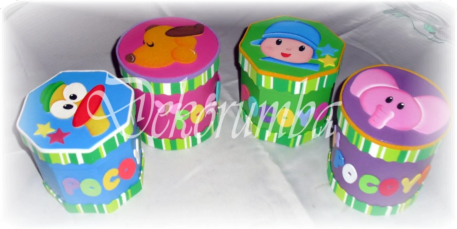Dekorumba: Cotillones de Cajas Hexagonales - Tubulares de Pocoyo