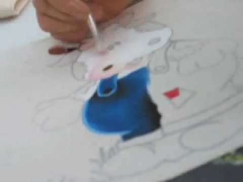 Delantal de vaquita - Pintura en Tela - YouTube Delantal de vaquita - Pintura en Tela - YouTube