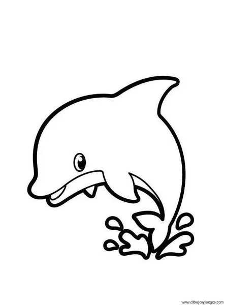 dibujo-de-delfin-000 | Dibujos y juegos, para pintar y colorear