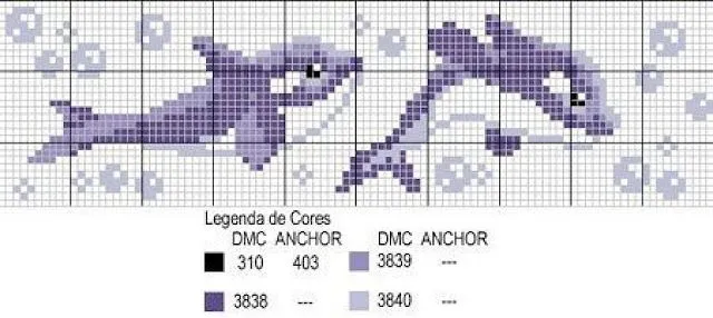 Delfines punto cruz - Imagui