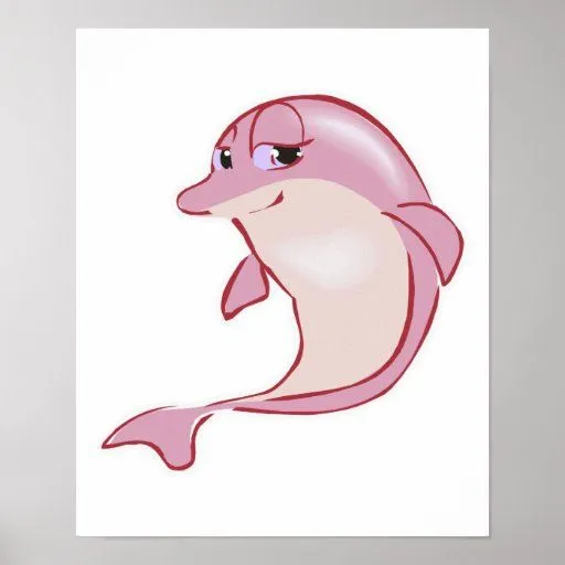 Delfin rosado dibujo - Imagui