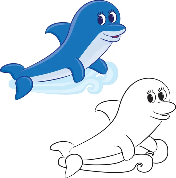 Delfines en caricatura — Vector stock © ARNICA83 #44939491 Delfines en caricatura — Vector stock © ARNICA83 #44939491