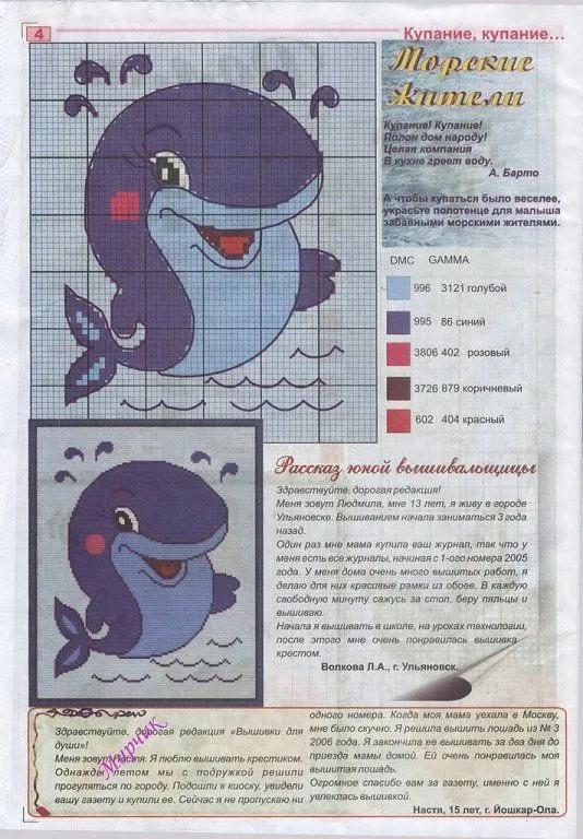 punto de cruz delfines (3) | Aprender manualidades es facilisimo.com punto de cruz delfines (3) | Aprender manualidades es facilisimo.com