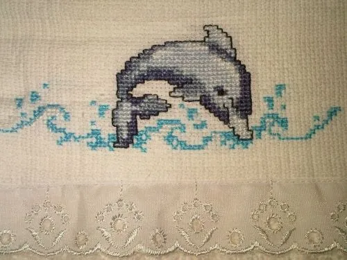 Delfines en punto de cruz gratis - Imagui