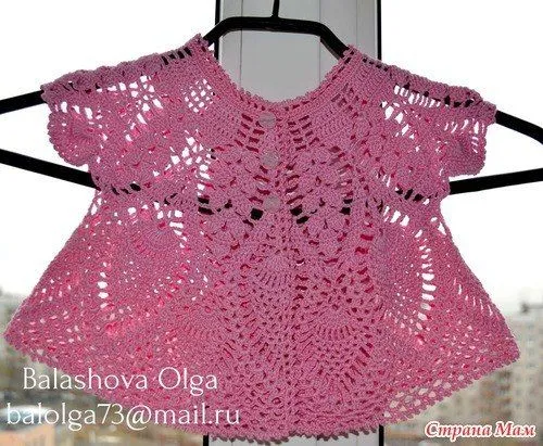 Delicadezas en crochet Gabriela: Bolero para niñas.