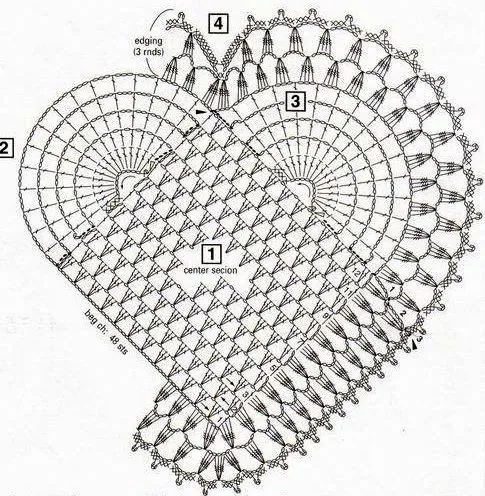 Delicadezas en crochet Gabriela: Carpeta en forma de corazón en ... Delicadezas en crochet Gabriela: Carpeta en forma de corazón en ...
