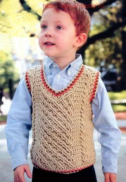 Delicadezas en crochet Gabriela: Chaleco de niño incluye dos modelos Delicadezas en crochet Gabriela: Chaleco de niño incluye dos modelos