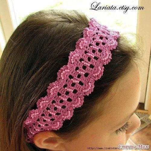 Delicadezas en crochet Gabriela: Diadema para niñas Delicadezas en crochet Gabriela: Diadema para niñas