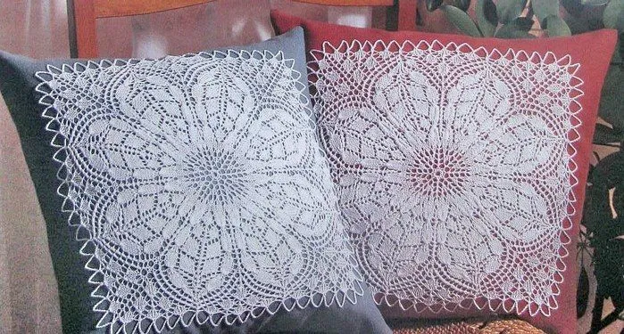 Delicadezas en crochet Gabriela: Funda para almohadones en dos agujas Delicadezas en crochet Gabriela: Funda para almohadones en dos agujas