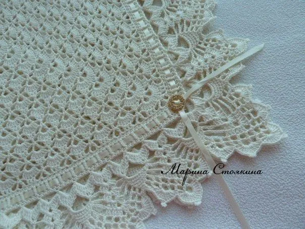 Delicadezas en crochet Gabriela: Mantilla bebé Delicadezas en crochet Gabriela: Mantilla bebé