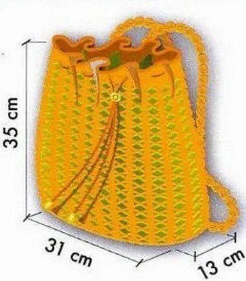 Delicadezas en crochet Gabriela: Mochila tejida en crochet con moldes