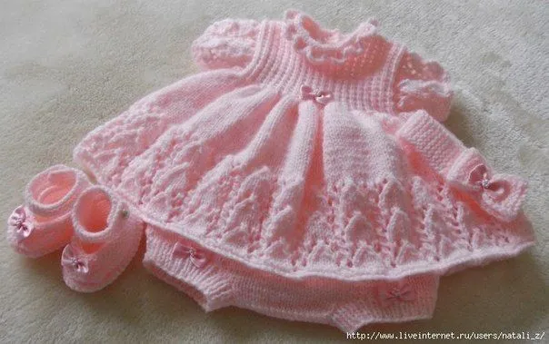 Delicadezas en crochet Gabriela: Modelo de vestido de bebé en dos ...