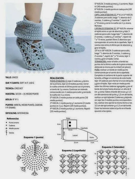 Delicadezas en crochet Gabriela: Patucos de adultos "Botas con ...