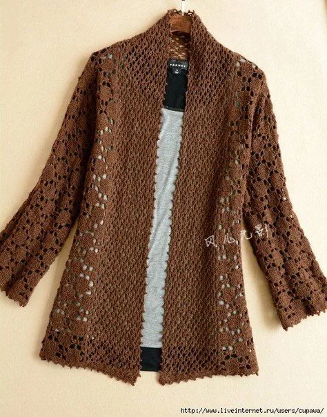 Delicadezas en crochet Gabriela: Saco largo tejido en crochet patrones Delicadezas en crochet Gabriela: Saco largo tejido en crochet patrones