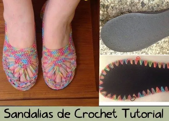 Sandalias de rejillas en crochet tutorial - Patrones Crochet Sandalias de rejillas en crochet tutorial - Patrones Crochet