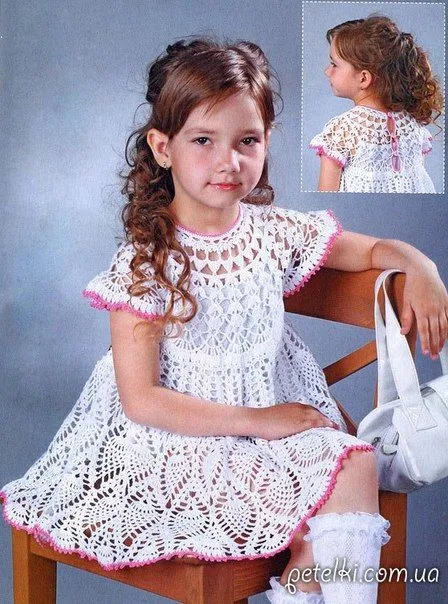Delicadezas en crochet Gabriela: Vestido de niña Delicadezas en crochet Gabriela: Vestido de niña