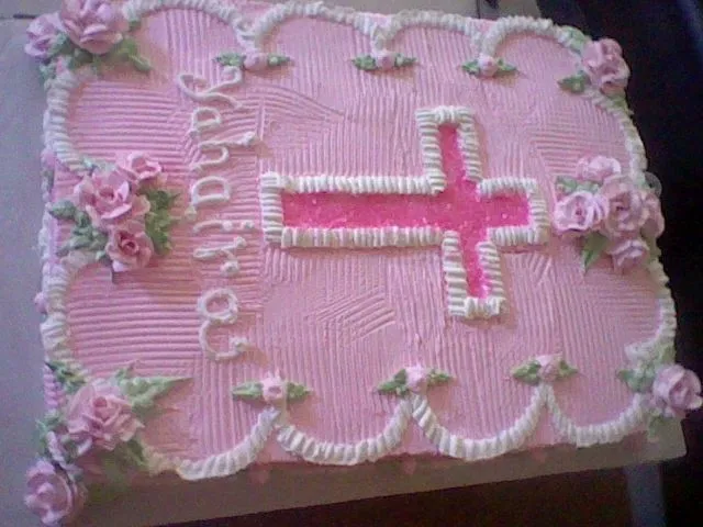 Pastel de Bautizo Yahaira, pan de vainilla con un toque de ...