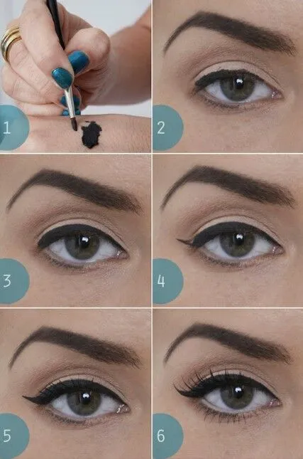 Cómo delinear tus ojos con un pincel húmedo y sombra de ojos negra ... Cómo delinear tus ojos con un pincel húmedo y sombra de ojos negra ...