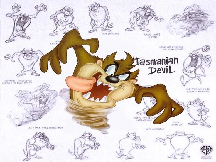 Demonio de Tazmania Dibujos de su movimiento y gestos | El Trompo ... Demonio de Tazmania Dibujos de su movimiento y gestos | El Trompo ...