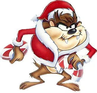 demonio de Tazmania en Navidad