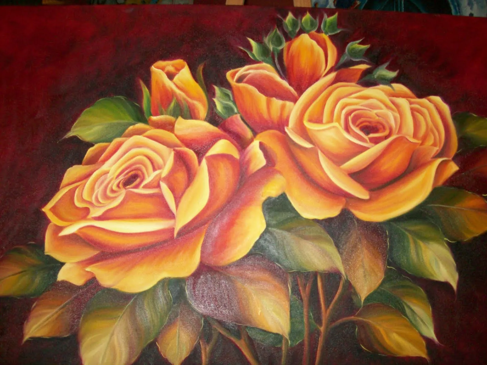 DENISE ELUCHANS OLIVARES TALLER DE PINTURA: OLEO,ROSAS NARANJAS DE ... DENISE ELUCHANS OLIVARES TALLER DE PINTURA: OLEO,ROSAS NARANJAS DE ...