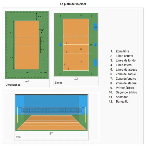 Medidas dela cancha del voleibol - Imagui