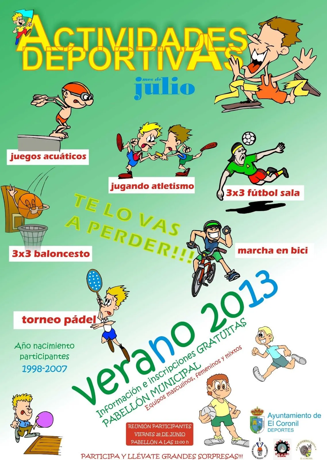 Deportes El Coronil: Actividades Deportivas Julio 2013 Deportes El Coronil: Actividades Deportivas Julio 2013