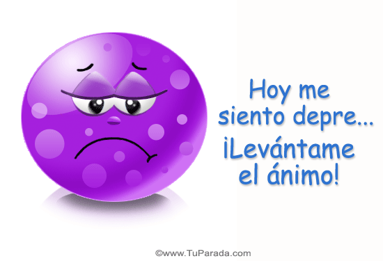 Hoy estoy con depre.... Emoticones, ver tarjetas, postales virtuales