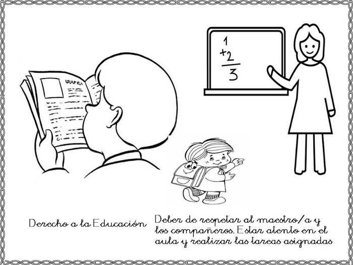 Derecho al educacion para colorear - Imagui