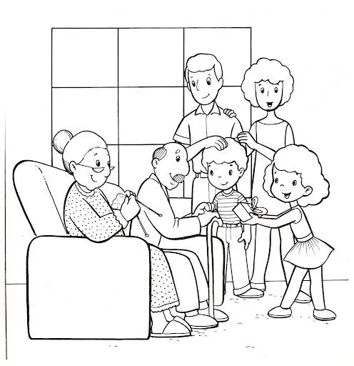 Derecho a una familia imagenes para colorear - Imagui