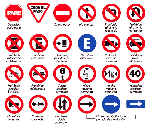 Señales de tránsito de prevención grandes para colorear - Imagui