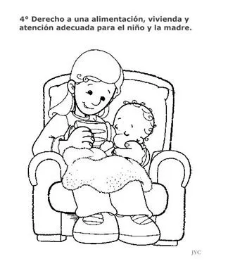 Derechos del niño para colorear