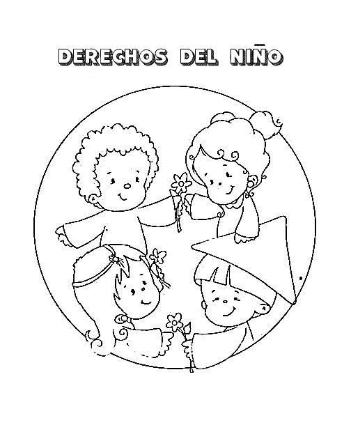 Derechos del Niño Dibujo para Colorear - Dibujos para Colorear e ...