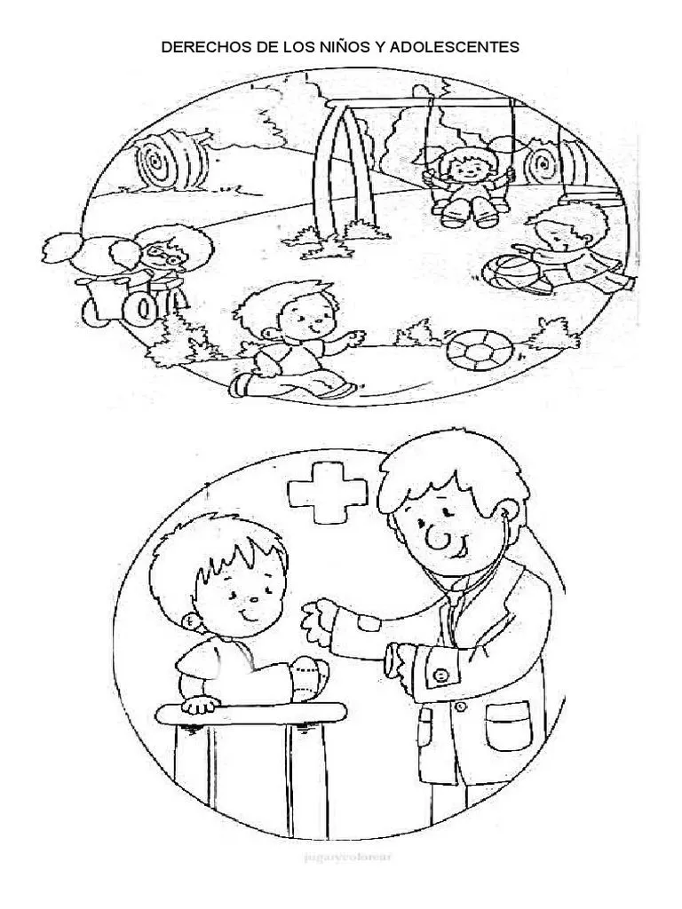 Derechos de Los Niños y Adolescentes para Colorear | PDF Derechos de Los Niños y Adolescentes para Colorear | PDF