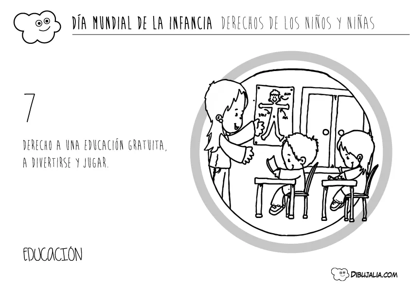 Derechos de los niños. Fichas para el Día Mundial de la Infancia y la  Tolerancia - Dibujalia