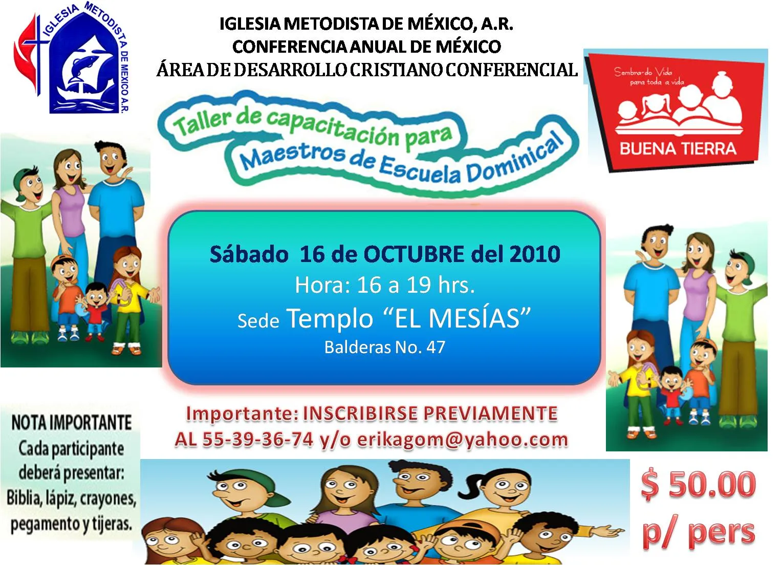 DESARROLLO CRISTIANO CAM: TALLER DE ESCUELA DOMINICAL - BUENA TIERRA DESARROLLO CRISTIANO CAM: TALLER DE ESCUELA DOMINICAL - BUENA TIERRA